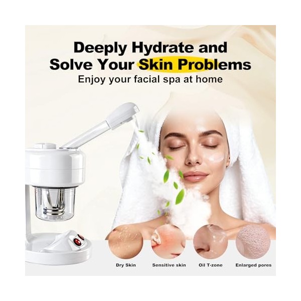 Appareil Vapeur Soins Visage Vapozone Esthetique Professionnel Vapozone Portable pour le Visage pour Salon Spa Maison Soins d