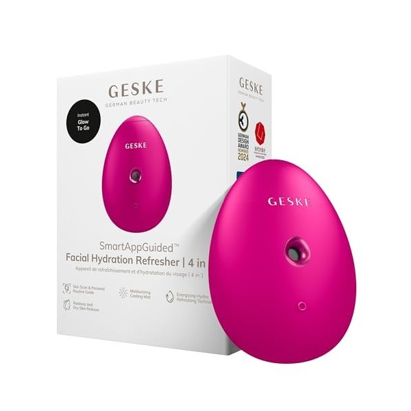 GESKE | SmartAppGuided™ Facial Hydration Refresher | 4 in 1 | Atomiseur deau | Vaporisateur facial | Vaporisation deau | Br C...