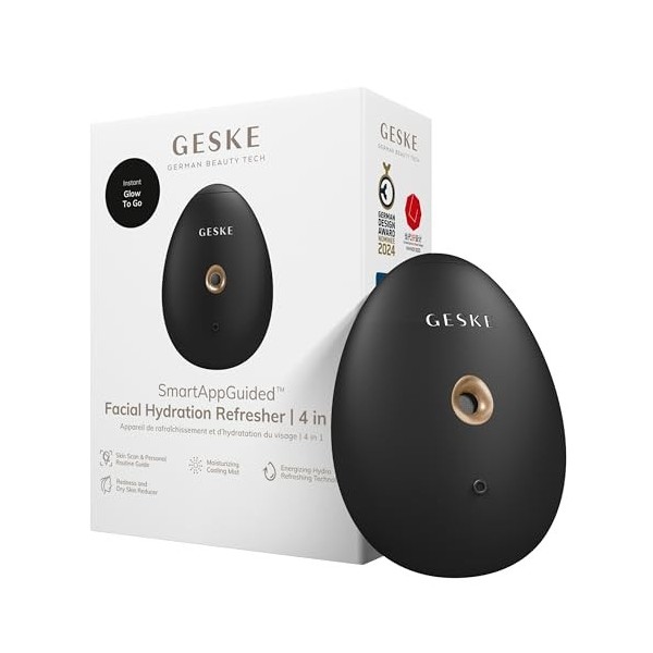GESKE | SmartAppGuided™ Facial Hydration Refresher | 4 in 1 | Atomiseur deau | Vaporisateur facial | Vaporisation deau | Br C...