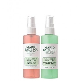 Mario Badescu Facial Spray with Rosewater & Facial Spray with Green Tea Duo