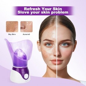 Leapiture Vapeur Visage Vaporisateur Sauna Spa Facial Brume Pulvérisateur Hydratant Aromathérapie Humidificateur pour la Mais