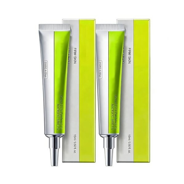 2Pcs Retinol Shot Tightening Booster, Rétinal Shot, Booster Dhydratation Raffermissant, Réduit les Rides et les Lignes Fines