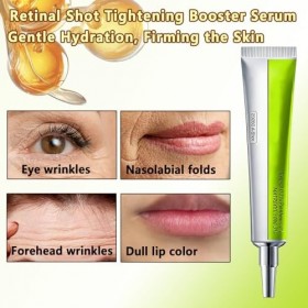 2Pcs Retinol Shot Tightening Booster, Rétinal Shot, Booster Dhydratation Raffermissant, Réduit les Rides et les Lignes Fines