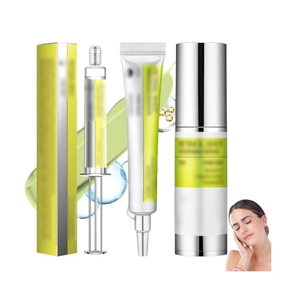 Lot de 3 crèmes au rétinol Shot, crème au rétinol, soin de la peau pour une peau éclatante, soin du visage pour ridules et ri