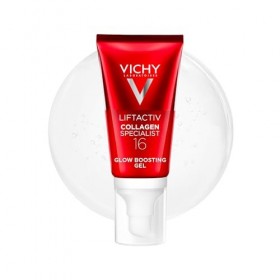 Vichy, LiftActiv, Glow Boosting Gel, Gel Visage Booster de Collagènes, Soin Hydratant et Repulpant, Gel Éclat Anti-Âge et Ant