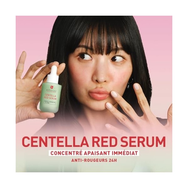 Erborian - Centella Red Serum - Sérum Concentré Apaisant Visage Anti-Rougeurs 24h - Apaise et Réduit les rougeurs - Cosmétiqu...