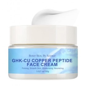 GHK-CU Crème pour le visage au peptide cuivre - Crème anti-âge aux peptides GHK-CU - Crème hydratante et raffermissante - Réd