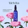 Melvita - Eau Florale de Rose Visage - Tonique Hydratant et Rafraîchissant pour Compléter le Démaquillage - Flacon Pompe 200 ...