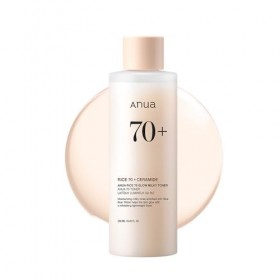 Anua Rice 70 Glow Toner – Lotion Tonique Hydratante Visage, Éclat à l’Eau de Riz, Niacinamide & Céramides, Peau Sèche & Sensi