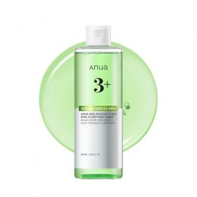 Anua Azelaic Acid 3 CICA Skin Claryfing Toner, Soothing & Clear Care, with Salicylic Acid & Azelaic Acid, Sebum & Spot Care, 