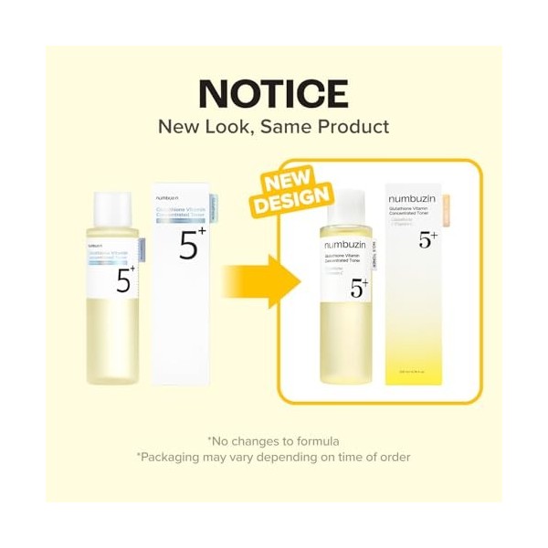 numbuzin N°5 Tonique | Tonique Vitamin Boosting Essential | Anti-tache, teint lumineux, éclatant, hyperpigmentation | Vitamin