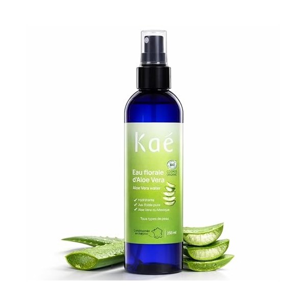 KAÉ Eau Florale de Bleuet Bio 98,8% Naturelle - Démaquillant Yeux Sensibles - Lotion Tonique Visage Apaisante - Décongestionn...