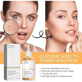 Toner à acide glycolique, acide glycolique 7 % solution tonifiante, acide glycolique 7 % solution de resurfaçage tonifiante, 