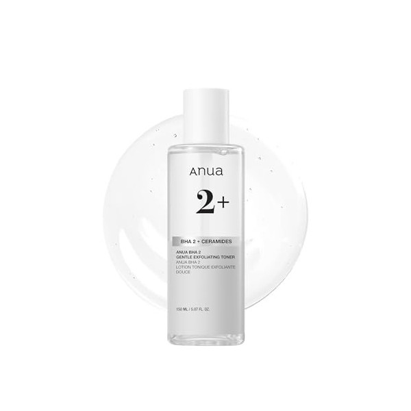 ANUA Tonique exfoliant doux BHA 2%, exfoliant doux pour le visage, acide salicylique pour les pores et le sébum, extrait dar