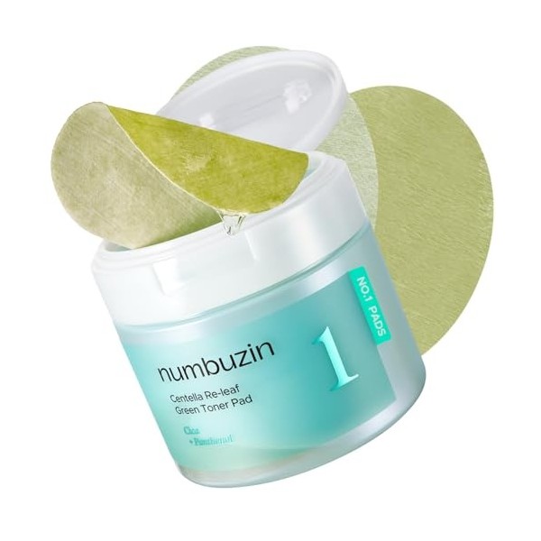 Centella Re-Leaf Green Centella Toner pads | Numbuzin 70 pads, 190 ml