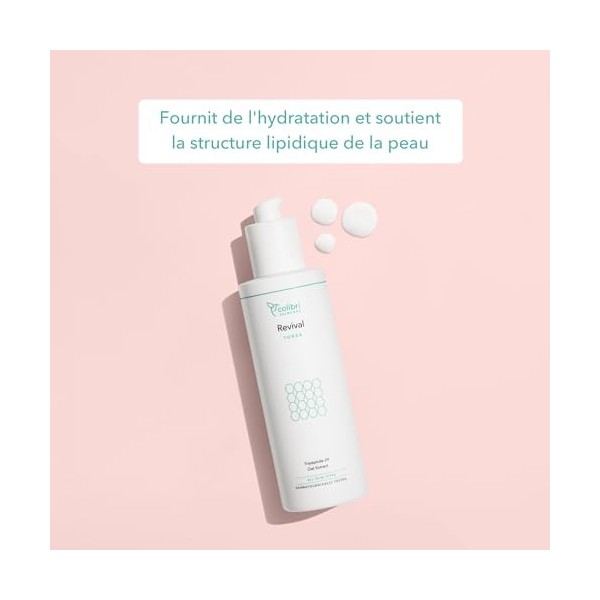 colibri skincare REVIVAL TONER 200ml - Lotion tonique visage pour une peau rayonnante et hydratée, Toner visage sans alcool