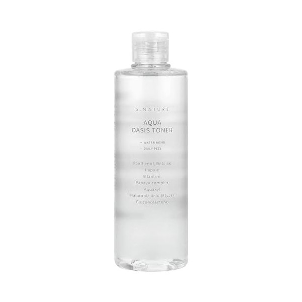 S.Nature Aqua Oasis Tonic 300 ml Apaisant, Hydratant, Rafraîchissant, Nettoyant, Apaisant, Exfoliant Doux 300 ml