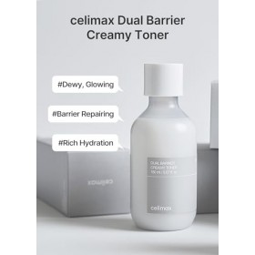 celimax Lotion Tonique Crémeuse Double Barrière Aux Céramides Et Peptides, Sans Huile Ni Alcool, Astringente Pour Le Visage, 