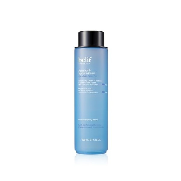 Belif Aqua Bomb Toner hydratant pour le visage 200 ml I Toner pour peau sèche I Tonique hydratant pour le visage Lotions Toni...