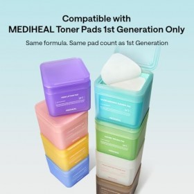 Mediheal Teatree Trouble Pad 100 dosettes - Tonique pour le visage en coton pour peaux calmes, sensibles et sujettes à lac