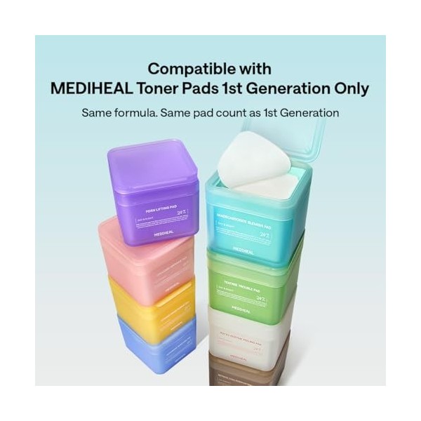 Mediheal Teatree Trouble Pad 100 dosettes - Tonique pour le visage en coton pour peaux calmes, sensibles et sujettes à lac