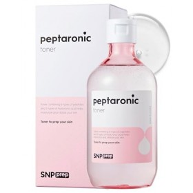 SNP Prep Peptaronic Toner - Tonique facial coréen avec 6 peptides et 5 types dacide hyaluronique – Hydratation anti-âge pour
