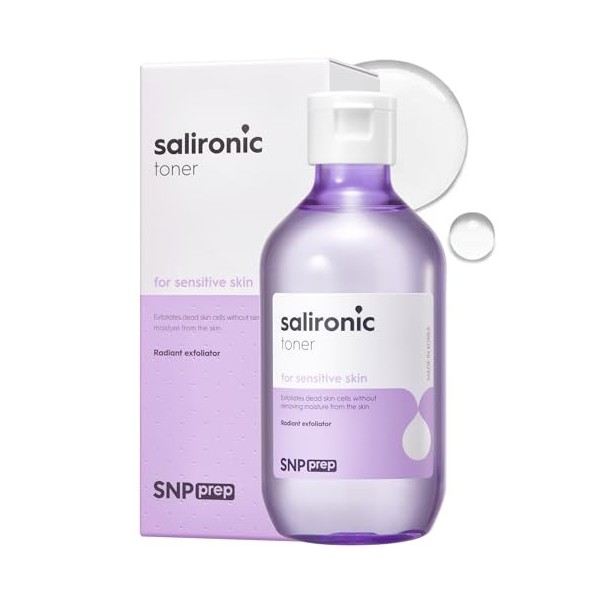 SNP Prep Salironic Toner – Tonique pour le visage de type aqueux coréen avec BHA, Houttuynia Cordata, Camomille, Squalane et ...