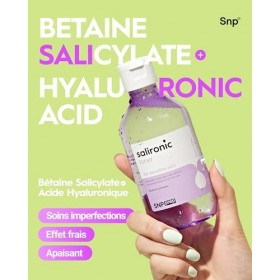 SNP Prep Salironic Toner – Tonique pour le visage de type aqueux coréen avec BHA, Houttuynia Cordata, Camomille, Squalane et ...