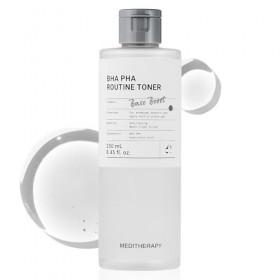 MEDITHERAPY Lotion Tonique Bha Pha Routine, Exfoliation Douce Quotidienne Avec 2% De Pha Et 0,49% De Bha, 250 Ml 1 Flacon T