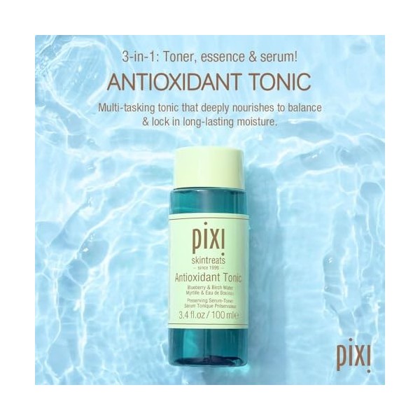 Pixi Sérum Tonique Antioxydant Et Hydratant Pour Le Visage 3 En 1, 100 Ml 3,4 Oz Lotions Toniques
