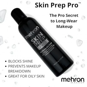 Mehron Make-up Skin Prep Pro | Tonique matifiant pour la peau | Base de pré-maquillage longue tenue
