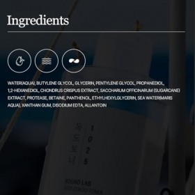 ROUND LAB Tonique Dokdo | Exfolie les cellules mortes de la peau, reconstitue la peau avec une hydratation longue durée, un t