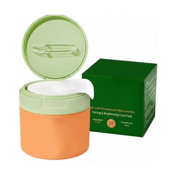 Toner Pads - Lot de 100 tampons hydratants en coton pour soins quotidiens de la peau - Soin doux pour un teint plus uniforme 