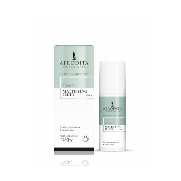 Afrodita Professional Tonique tonique pour le visage pour zone T - Matifiant et affinant les pores - Avec acide salicylique, 