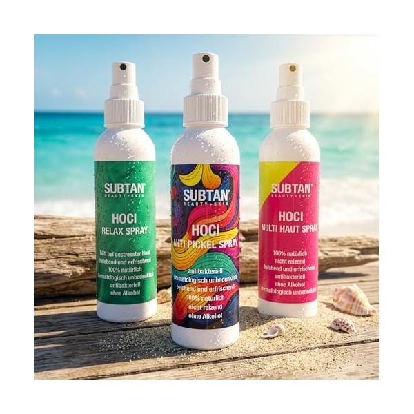SUBTAN Spray à boutons pour le visage et le corps - Spray apaisant pour le visage et le corps pour les peaux sujettes aux imp