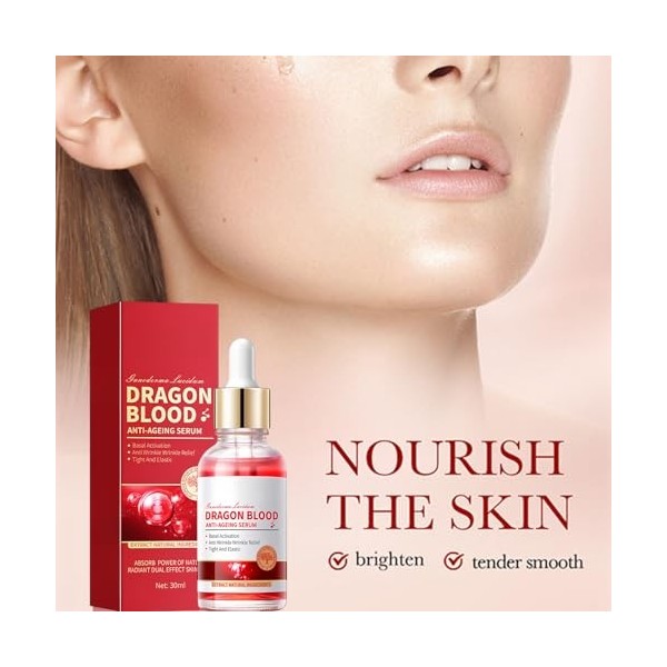 2PC Sérum Hydratante Visage, Sérum Anti-Rides pour le Visage, Pour Une Peau Douce Et Lisse, Éclaircit le Teint, Améliore léc