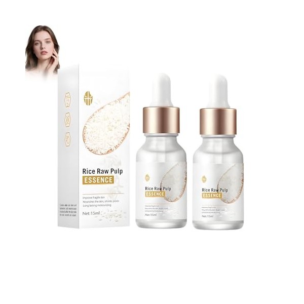 2PC Sérum Hydratante Visage, Sérum Anti-Rides pour le Visage, Éclaircit le Teint, Améliore léclat lisse et lhumidité, Pour 