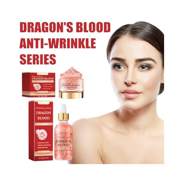 Crème Hydratante 50g + Sérums pour le Visage 30ml, Pour LHydratation et le Raffermissement de la Peau Afin de Réduire les Ri