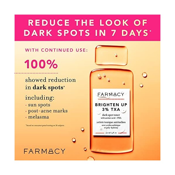Farmacy Tonique éclaircissante pour le visage - Toner avec 3% TXA, acide azélaïque et PHA, 120 ml