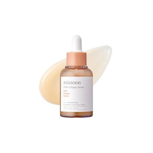 mixsoon PDRN Collagen Serum – PDRN à base de riz et peptides d’origine végétale, soin hydratant et raffermissant haute viscos