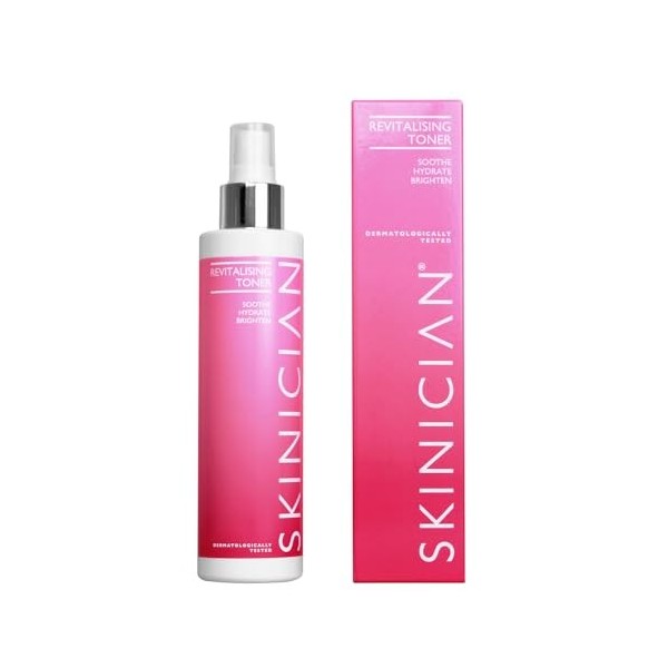 SKINIAN Toner Revitalisant - Riche en Vitamine C, Concombre + Vitamine B5 - Soin Professionnel de la Peau - Tonique Visage Qu