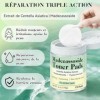 Toner Pad à la centella asiatica, Toner Visage, Exfoliation Douce, Soin Apaisant pour Peau Rouge, Hydratation et Pores, Tampo