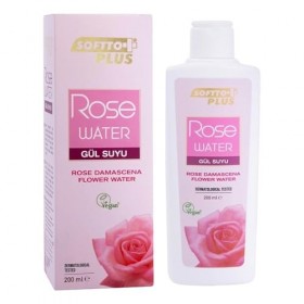 Softto+Plus Eau de rose 200 ml – Tonique naturel à base de roses dIsparta, apaisant et hydratant, idéal pour les peaux sensi