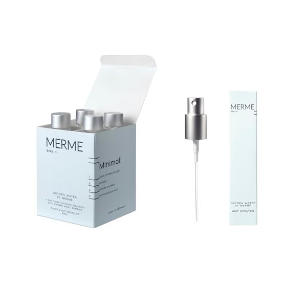 MERME Berlin Oxygen Water - Toner purifiant les pores avec microbulles doxygène, réduit les impuretés et rafraîchit la peau 