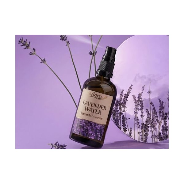 Saflora Spray deau de lavande naturelle 100 ml – Spray rafraîchissant pour le visage, spray corporel et soin des cheveux
