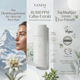 VANINI Toner Visage Coréen & Essence Edelweiss, 2-en-1, avec 1,05% Extrait d’Edelweiss Technologie Cellules Souches Dermat