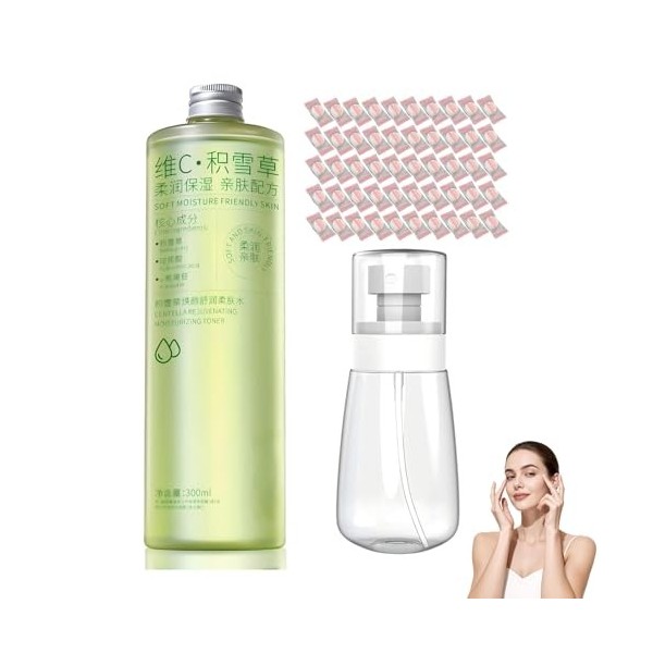 Centella Asiatica Toner Eau Apaisante & Hydratante Rétrécit les Pores Convient aux Peaux Sensibles & Impures à Envelopper