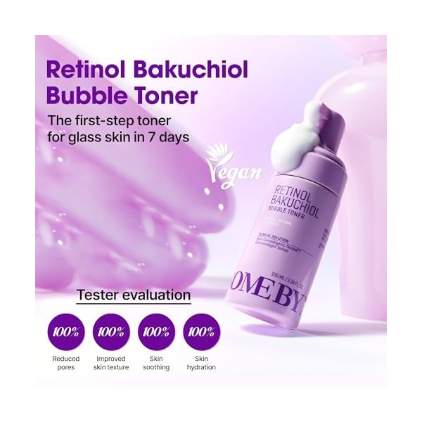 SOME BY MI Retinol Bakuchiol Bubble Toner – 100 ml – Tonique coréen pour le visage au rétinol – Hydrate, éclat et soin apaisa
