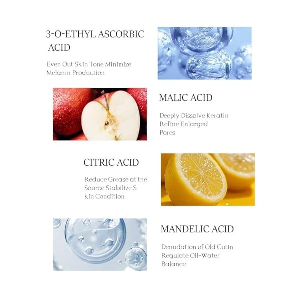 Tonique Raffermissant Pores 100ml, Traitement Minimisant et Purifiant pour une Peau Lisse, Élimine les Excès de SébuM, Atténu