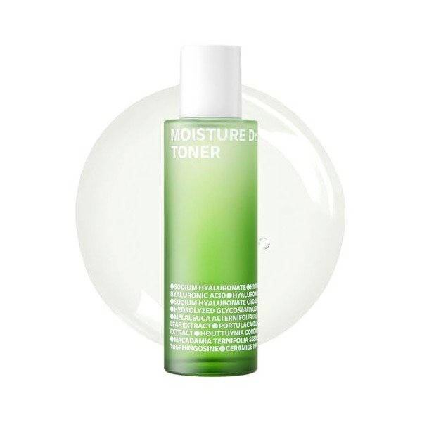 ISOI Moisture Dr. Soothing Toner, Lightweight Hydrating Toner for The Face with Tea Tree Ceramide & Hyaluronic Acid for Skin 